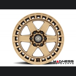 Ford Bronco Custom Wheels (1) - Raider - Satin Brass - 17 X 8.5 / 6 x 5.5 / 0 / 4.75" - Icon 