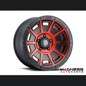 Ford Bronco Custom Wheels (1) - Victory - Satin Black w/ Red Tint - 17 X 8.5 / 6 x 5.5 / 0 / 4.75" - Icon 