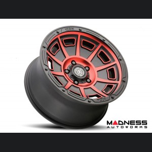 Ford Bronco Custom Wheels (1) - Victory - Satin Black w/ Red Tint - 17 X 8.5 / 6 x 5.5 / 0 / 4.75" - Icon 