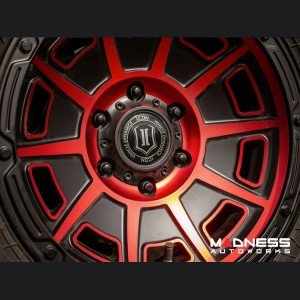 Ford Bronco Custom Wheels (1) - Victory - Satin Black w/ Red Tint - 17 X 8.5 / 6 x 5.5 / 0 / 4.75" - Icon 