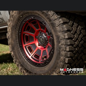 Ford Bronco Custom Wheels (1) - Victory - Satin Black w/ Red Tint - 17 X 8.5 / 6 x 5.5 / 0 / 4.75" - Icon 