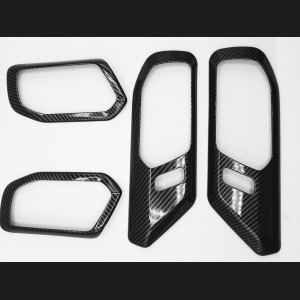 Ford Bronco Interior Door Handle Trim Kit - 4 pc set - Gloss Black Finish