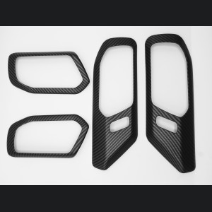 Ford Bronco Interior Door Handle Trim Kit - 4 pc set - Matte Carbon Fiber Finish