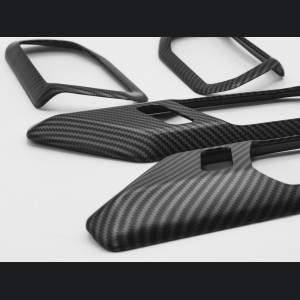 Ford Bronco Interior Door Handle Trim Kit - 4 pc set - Matte Carbon Fiber Finish