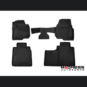 Ford F-250 Floor Liners - 3D Molded - Front + Rear - 4 Door - w/o Manual 4x4 Shifter