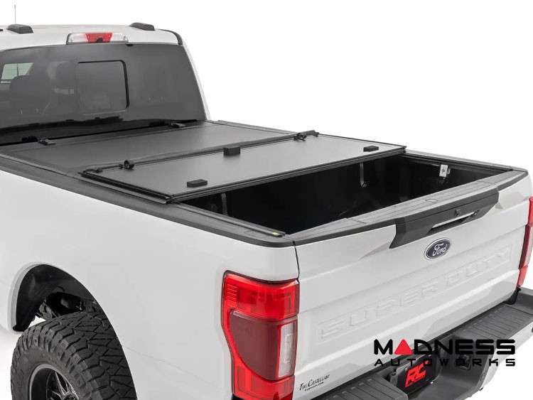 Ford Super Duty Bed Cover - Tri-Fold -  Flip Up - Hard Cover 6'10" Bed - 2017-2023