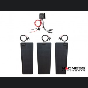 GMC Sierra 1500 Flexible Solar Panel Kit - Complete Kit w/ Waterproof Controller + Hood Decal - 2014-2019 - 115W