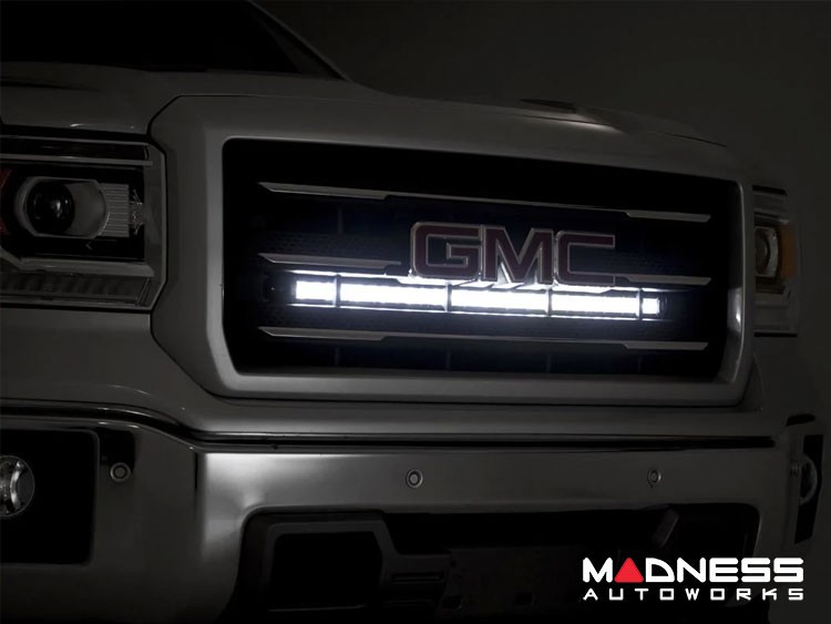 GMC Sierra 1500 30in Single Row Curved CREE LED Grill Kit by Rough Country (2014 - 2018)