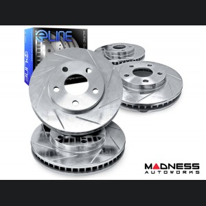 Jaguar F-Type Brake Rotors - eLINE - Slotted - Rear - 5.0L