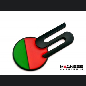 Jaguar Custom Emblem - S Sport - Satin Black Finish - Green/ Red