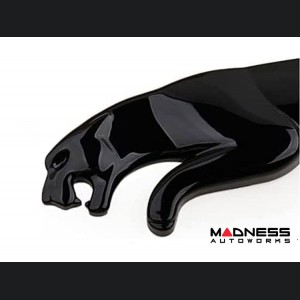 Jaguar Custom Emblem Set - Leaping Jaguar + Jaguar Lettering - Gloss Black Finish