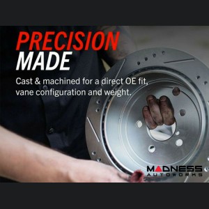 Jaguar F-Type Brake Rotors - Rear - Drilled & Slotted - Evolution by Powerstop