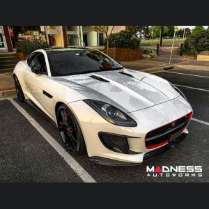 Jaguar F-Type Exterior Trim - Carbon Fiber - Center Front Lip Trim Piece