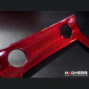 Jaguar F-Type Interior Trim - Carbon Fiber - Center Console Cover - Red Candy