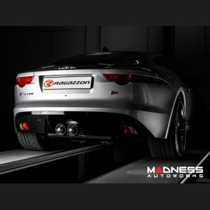 Jaguar F Type Performance Exhaust - Cat Back - Ragazzon - Evo Line - Dual Tip w/ Valved Rear Section - Non-Resonated - 3.0L V6