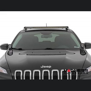 Jeep Cherokee KL LED Light Kit - Roof Mount - 40in Single Row - Black