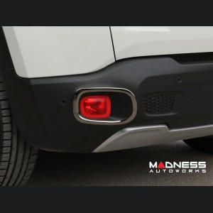 Jeep Renegade Rear Reflector Light Trim - Dark Stainless Steel