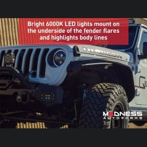Jeep Wrangler JL Fender Flares - Front - With LED Lights