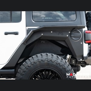 Jeep Wrangler JL Fender Flares - Fab Fours - Rear - High Arch For Base System - 4 Door
