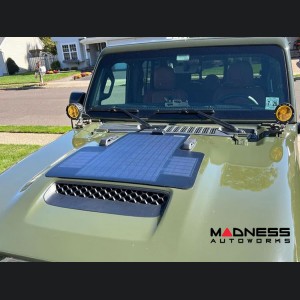 Jeep Gladiator Flexible Solar Panel Kit - Complete Kit w/ Waterproof Controller + Hood Decal - 392/ Mojave models - 40W