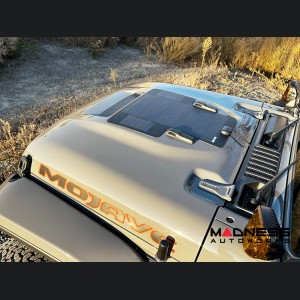 Jeep Gladiator Flexible Solar Panel Kit - Complete Kit w/ Waterproof Controller + Hood Decal - 392/ Mojave models - 40W