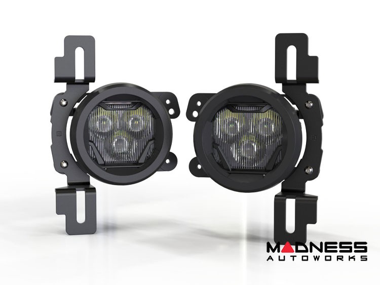 Jeep Gladiator LED Fog Light Kit - 4Banger Series - Morimoto - NCS/Wide/Yellow