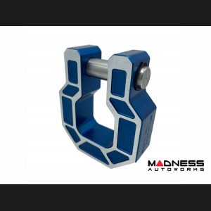Ford Bronco Billet D-Ring - Royal Show Shackle - Aluminum - Blue w/ Machined Face - Single