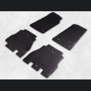 Jeep Wrangler JL Floor Mat Set - All Weather Rubber Front/ Rear 4 Piece Set - Black 