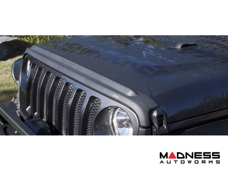 Jeep Wrangler JL Hood Shield - Aeroskin II - Low Profile - Black 