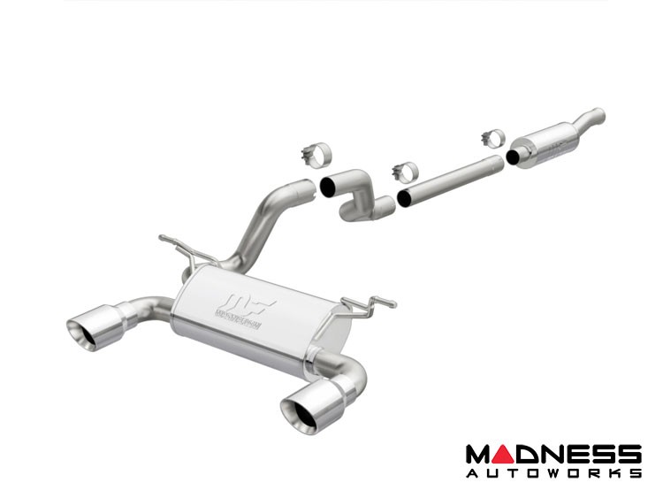 Jeep Wrangler JL 2.0L Performance Exhaust by Magnaflow - Dual Split Rear Exit - Stainless Steel Tip - Cat-Back