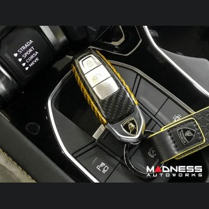 Lamborghini Urus Key Fob Cover - Carbon Fiber - Yellow