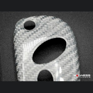 Maserati Granturismo Key Fob Cover - Carbon Fiber (2005 - 2017) - White Candy