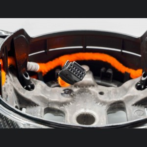 Jeep Wrangler JL Custom Steering Wheel - Carbon Fiber - F1 Style - Flat Bottom - Alcantara/ Green Stitch
