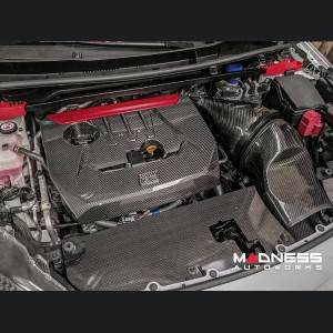 Toyota GR Yaris Engine Cover - Carbon Fiber - Red Candy Accent