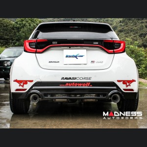 Toyota GR Yaris Performance Exhaust - Axle-Back - Resonated - Black Tips - InoXcar Racing