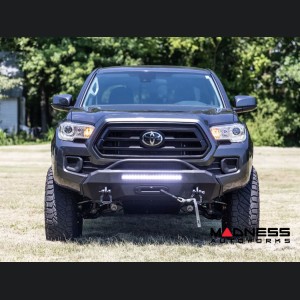 Toyota Tacoma Front Bumper - w/ PRO9500S Winch & Black Series Light Bar