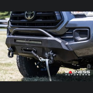 Toyota Tacoma Front Bumper - w/ PRO9500S Winch & Black Series Light Bar