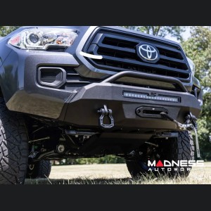 Toyota Tacoma Front Bumper - w/ PRO9500S Winch & Black Series Light Bar