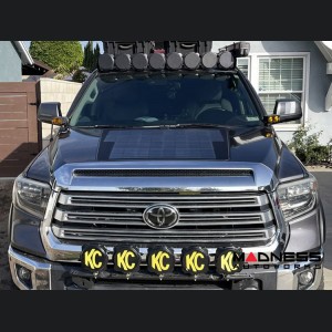 Toyota Tundra Flexible Solar Panel Kit - Complete Kit w/ Waterproof Controller + Hood Decal - 2nd Gen 2014-2021 - 90W