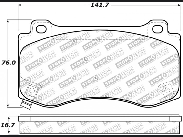 Dodge Challenger Brake Pads - Stoptech - Sport - `08-`20 - 309.11490 ...