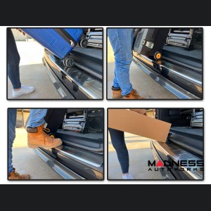 Volkswagen ID. Buzz Bumper Sill Cover - Rear - Brushed Stainless Steel