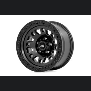 Custom Wheel 82 Series Wheel - One-Piece - Semi Gloss Black | 17x9 | 5x4.5 | -12mm - Rough Country