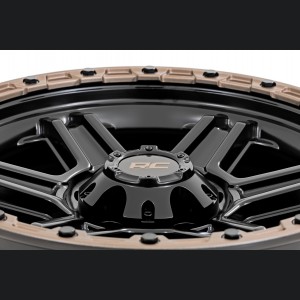 Rough Country 79 Series Wheel | One-Piece | Semi Gloss Black w/Bronze Ring | 18x9 | 6x5.5 | +18mm