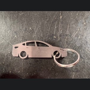 Tesla Model Y Keychain - silhouette design