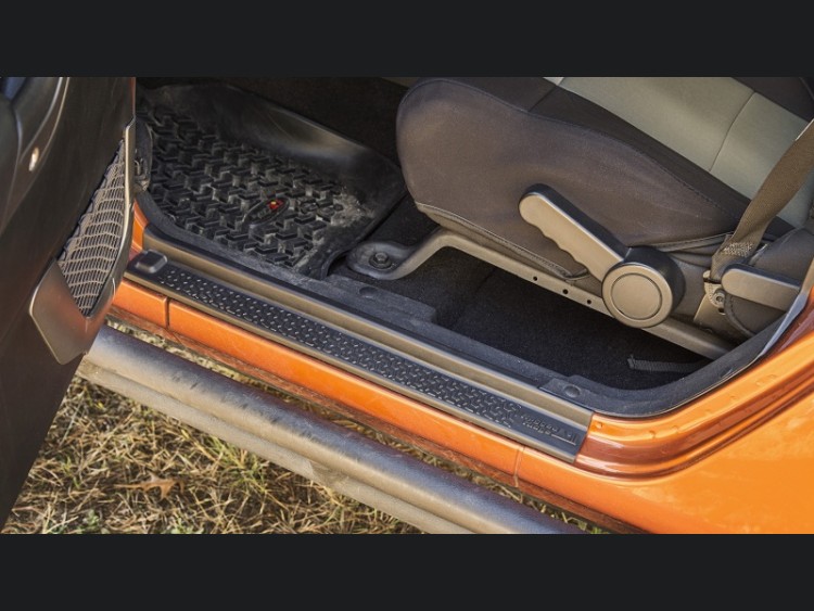 Jeep Wrangler JK Entry Guard Kit - Front - Rugged Ridge - All Terrain ...