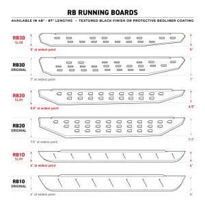 Jeep Wrangler JK - GOR RB20 Slim Running Boards