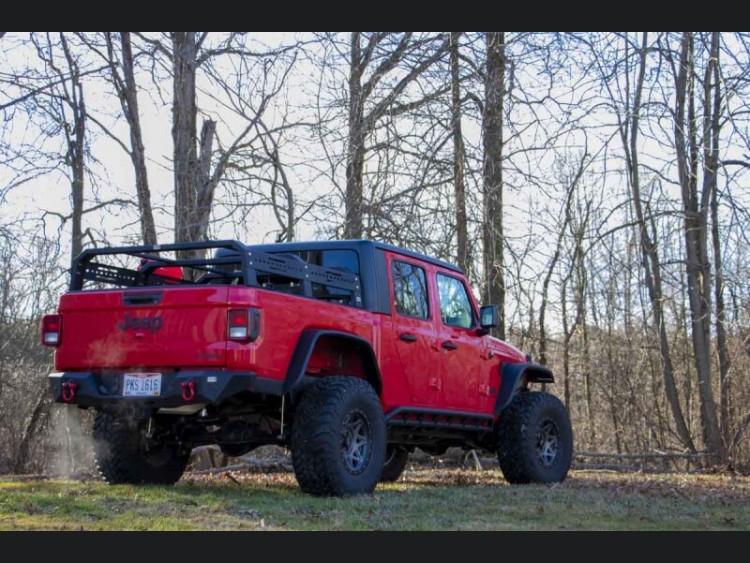 Jeep Gladiator Bumper - Rear - Fishbone Offroad - Mako - Black textured ...