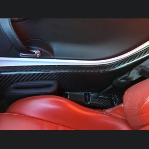 Alfa Romeo 4C Carbon Fiber Seat Belt Trim Set - Red