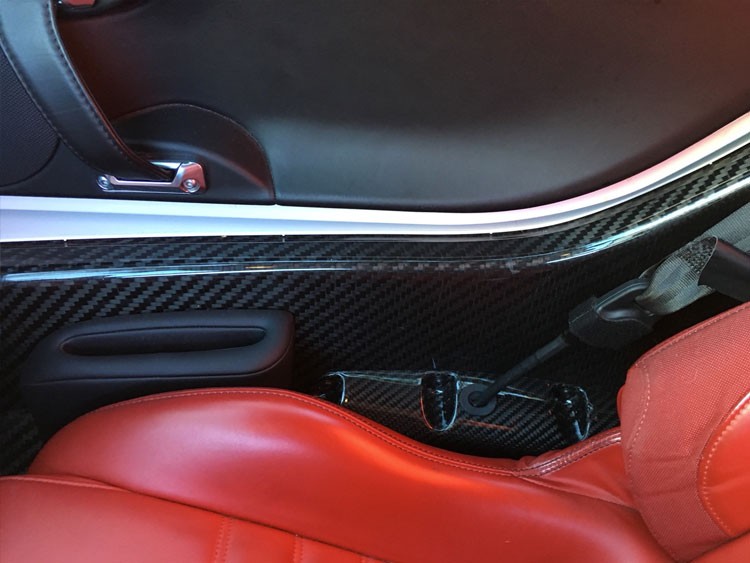 Alfa Romeo 4C Carbon Fiber Seat Belt Trim Set - Matte
