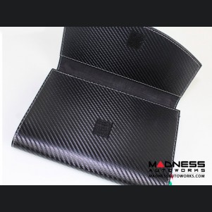 Document Holder - Alfa Romeo Logo - Carbon Fiber Finish